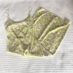 Zara green and purple floral dress size medium NWT